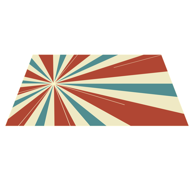 Radiant Sunburst geometric vinyl rug - TenStickers