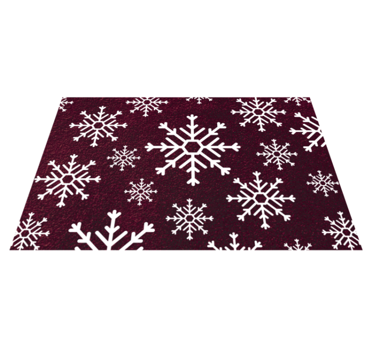 Festive Snowflakes Christmas vinyl rug - TenStickers