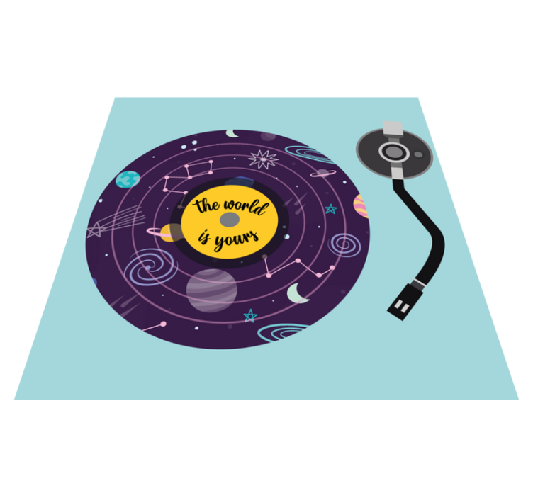 World Exploration Theme kids vinyl rug - TenStickers