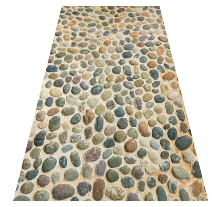 Pebble Artwork textured vinyl rug - TenStickers