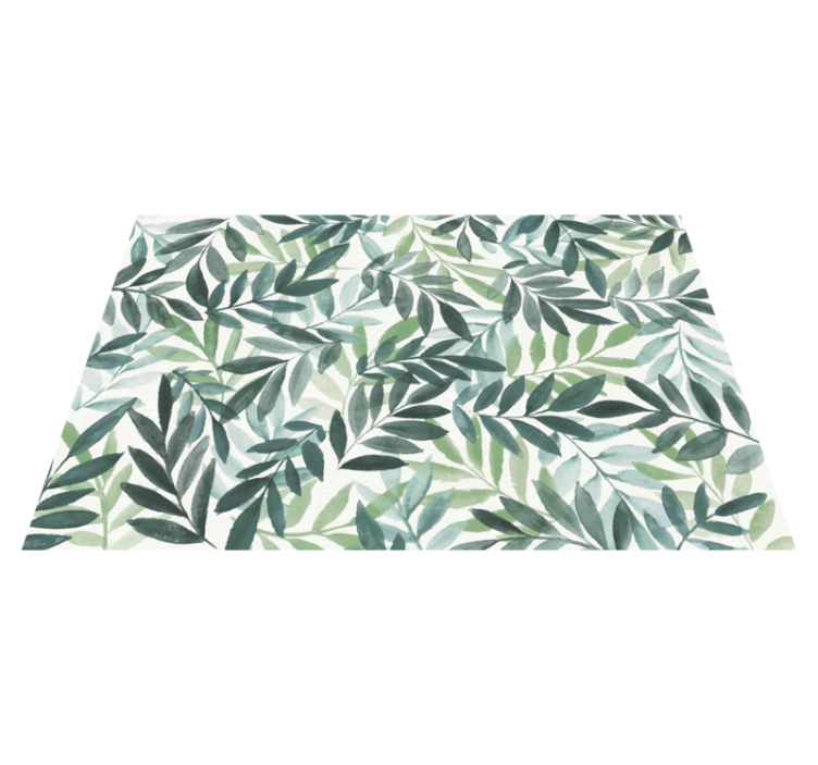 Botanical Foliage floral vinyl rug - TenStickers