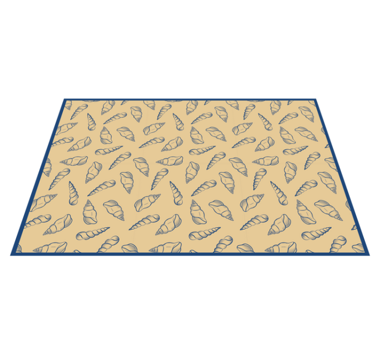 Marine Motif Accent bathroom vinyl rug - TenStickers