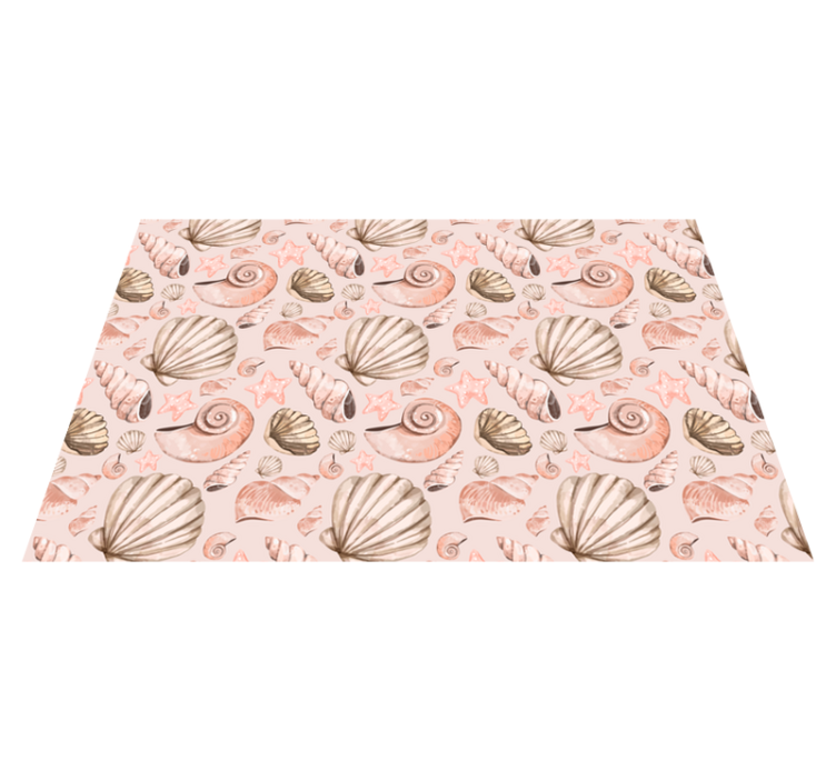 Seashell Patterns animal vinyl rug - TenStickers