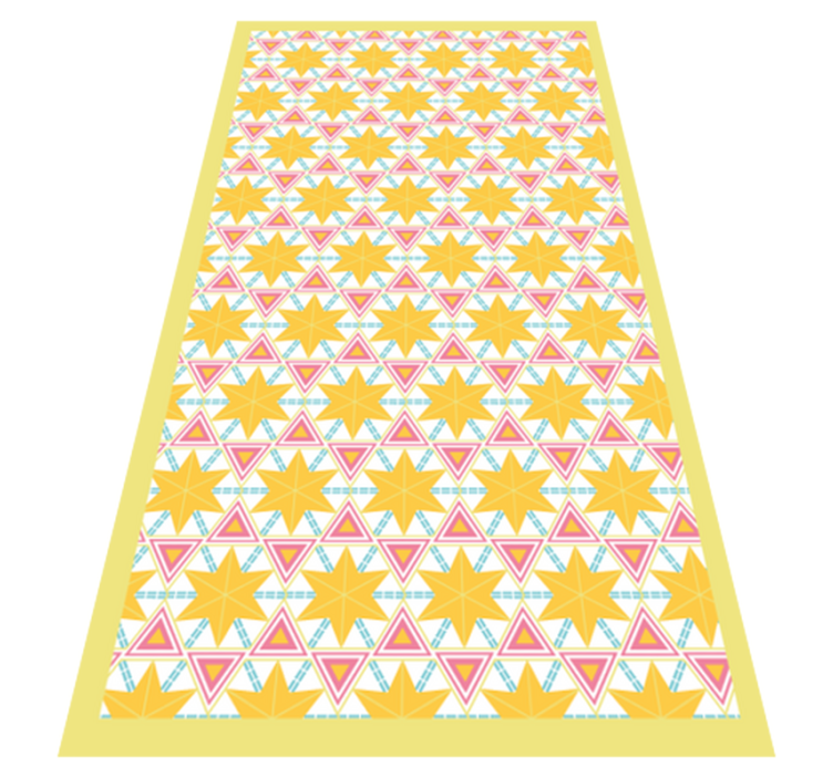 Geometric Starburst Pattern kitchen vinyl rug - TenStickers