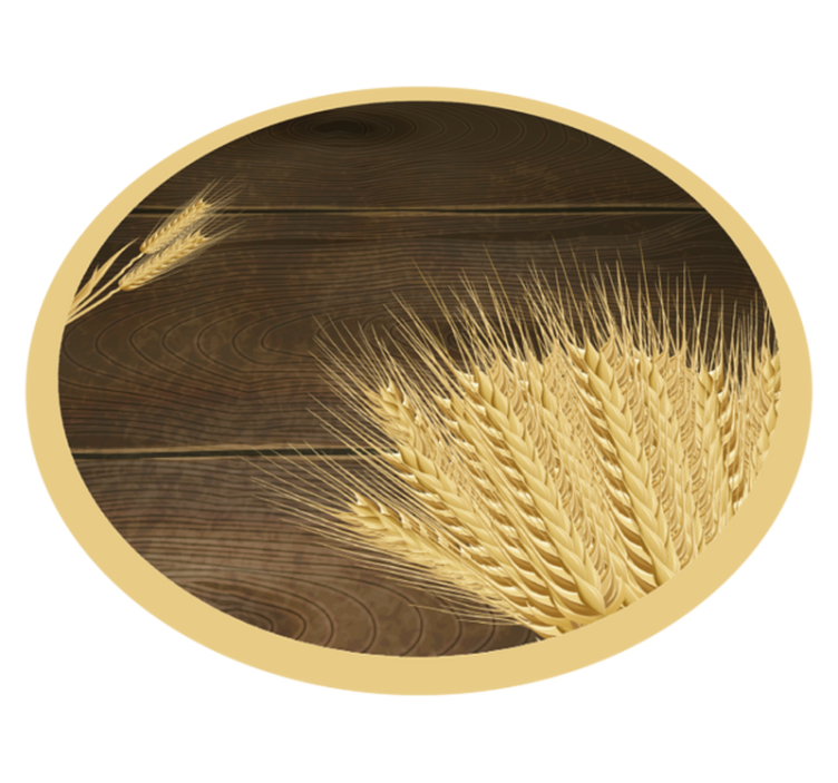 Golden Wheat Sprigs nature vinyl rug - TenStickers