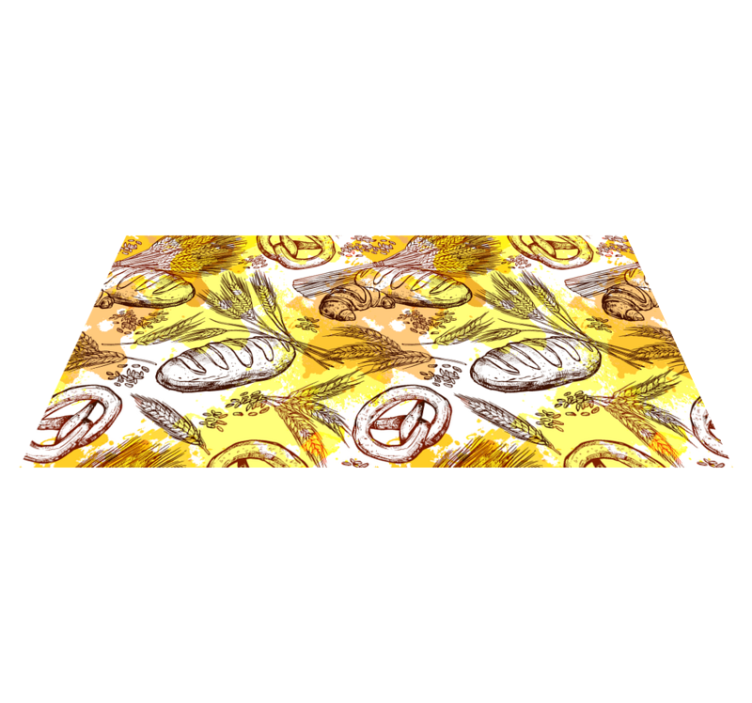 Bakery-Themed Design Retro Rug - TenStickers