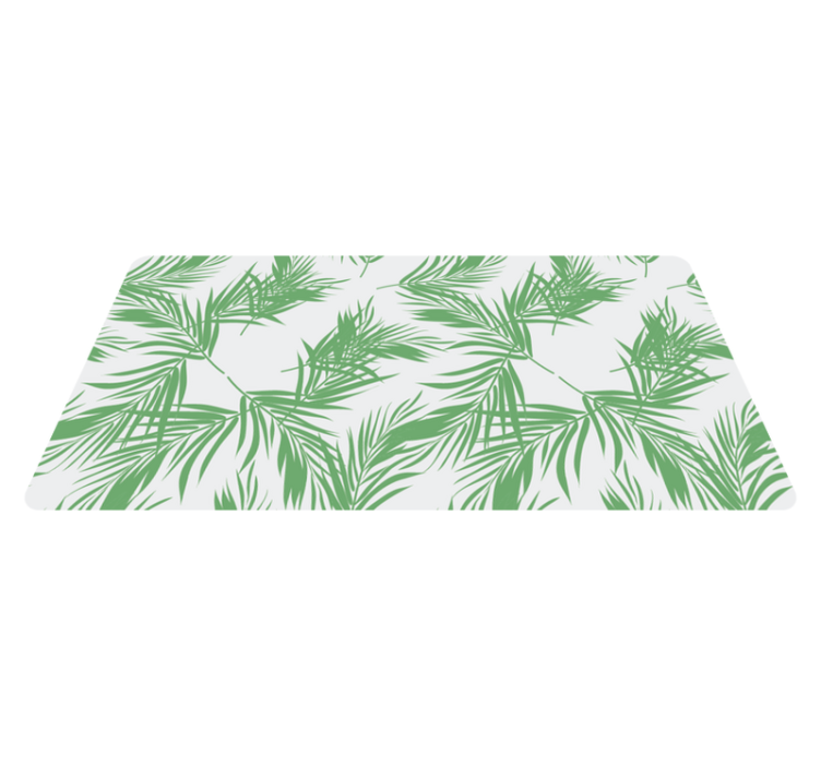 Tropical palm pattern floral vinyl rug - TenStickers