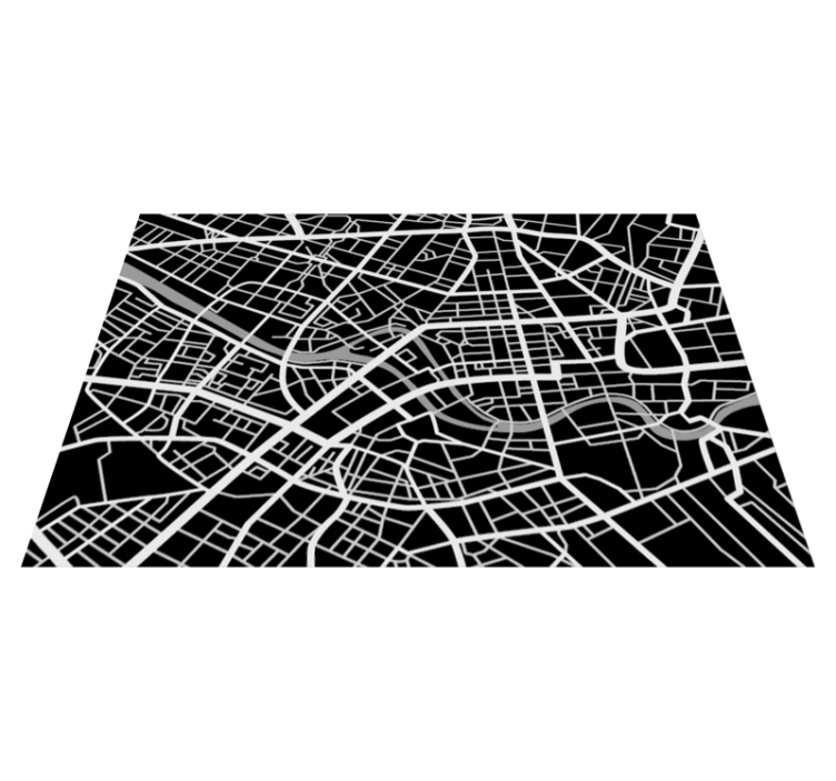 Urban map detail map vinyl rug - TenStickers