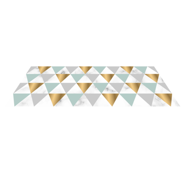 Triangle mosaic geometric vinyl rug - TenStickers