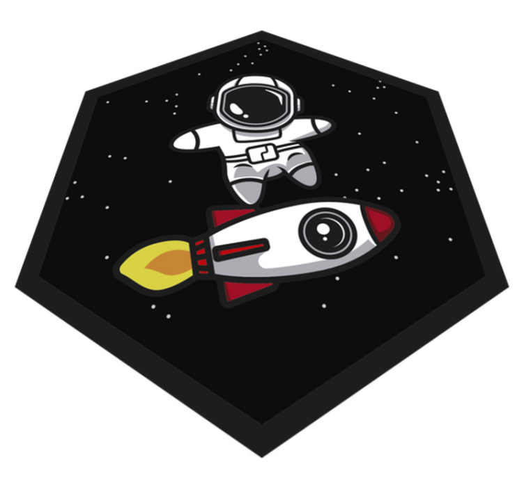 Astronaut Adventure kids vinyl rug - TenStickers