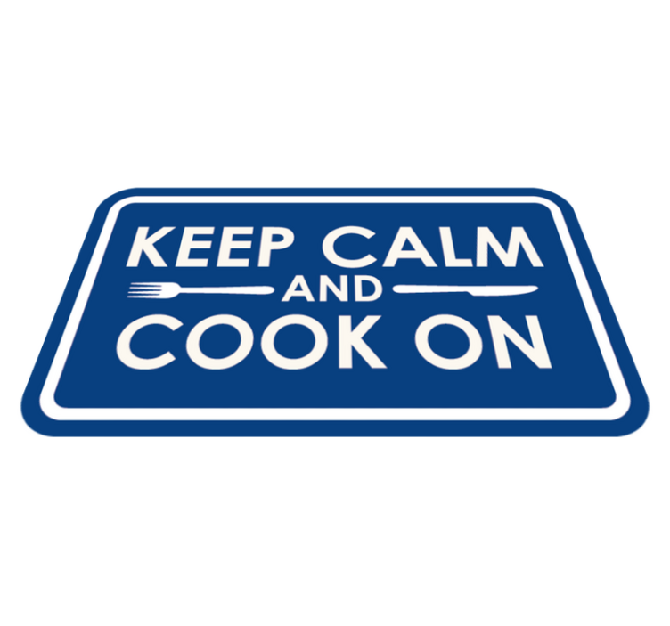 Keep Calm Cook custom rug - TenStickers