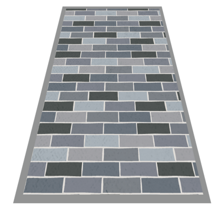 Brickwork Pattern textured vinyl rug - TenStickers