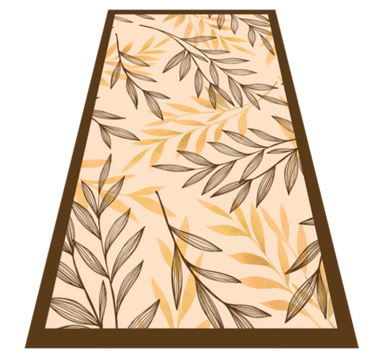 Autumn Foliage Motif floral vinyl rug - TenStickers