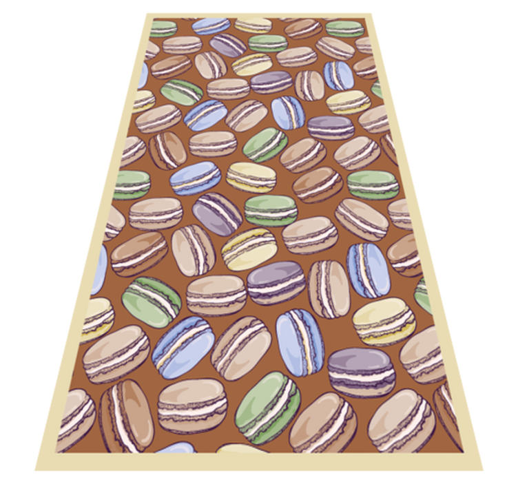 Colorful Macarons Pattern kitchen vinyl rug - TenStickers