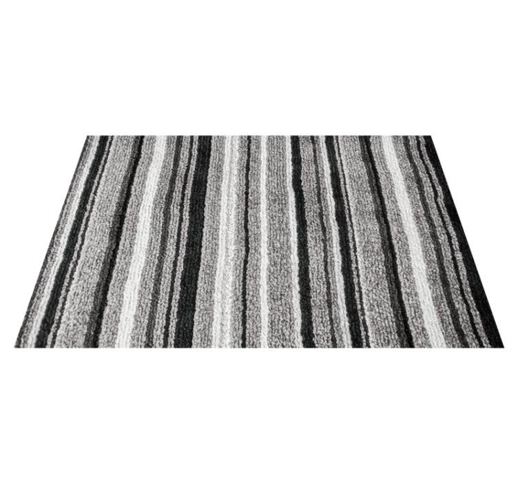 Striped Textured Finish striped vinyl rug - TenStickers