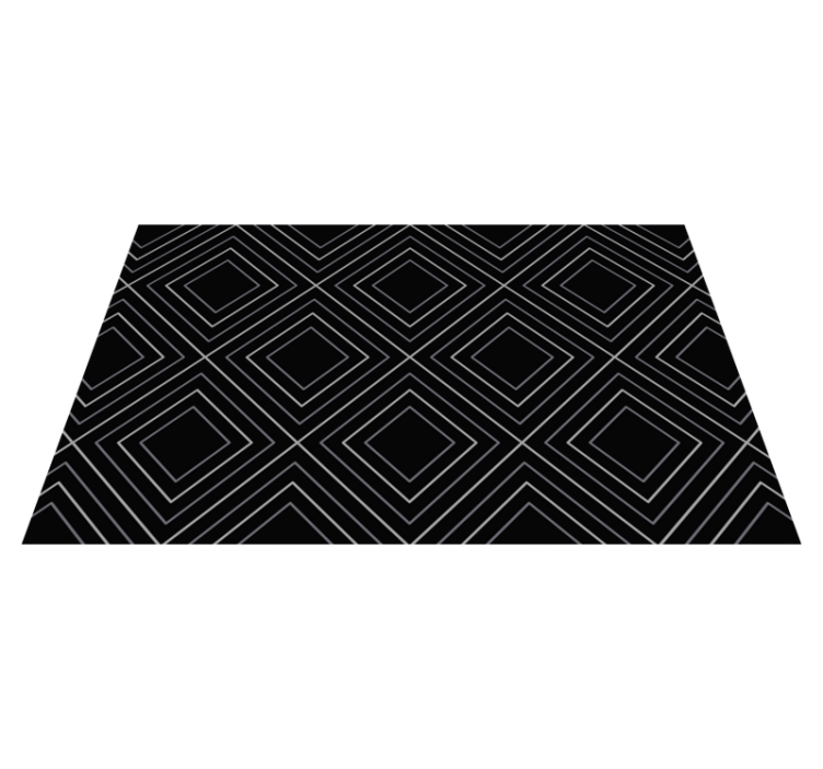 Monochromatic Shapes geometric vinyl rug - TenStickers