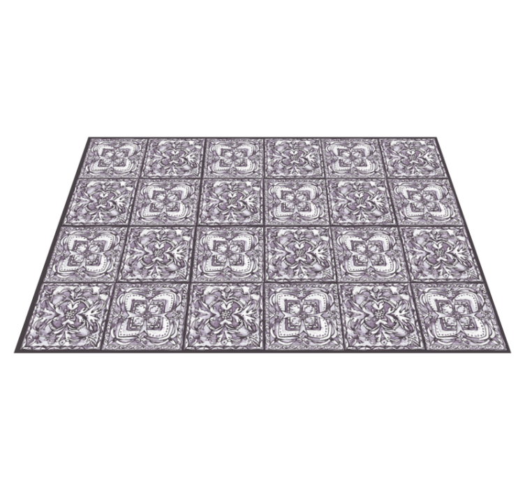 Monochrome Tilework tile vinyl rug - TenStickers