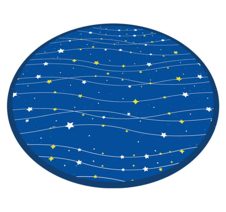 Celestial Orbit star vinyl rug - TenStickers