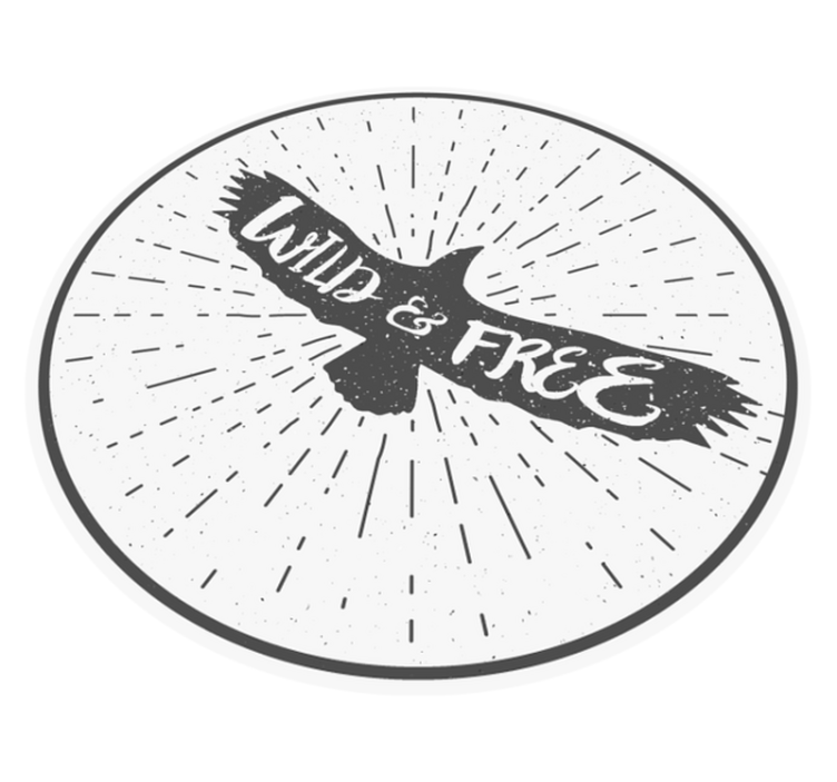 Wild&Free Circle custom rug - TenStickers