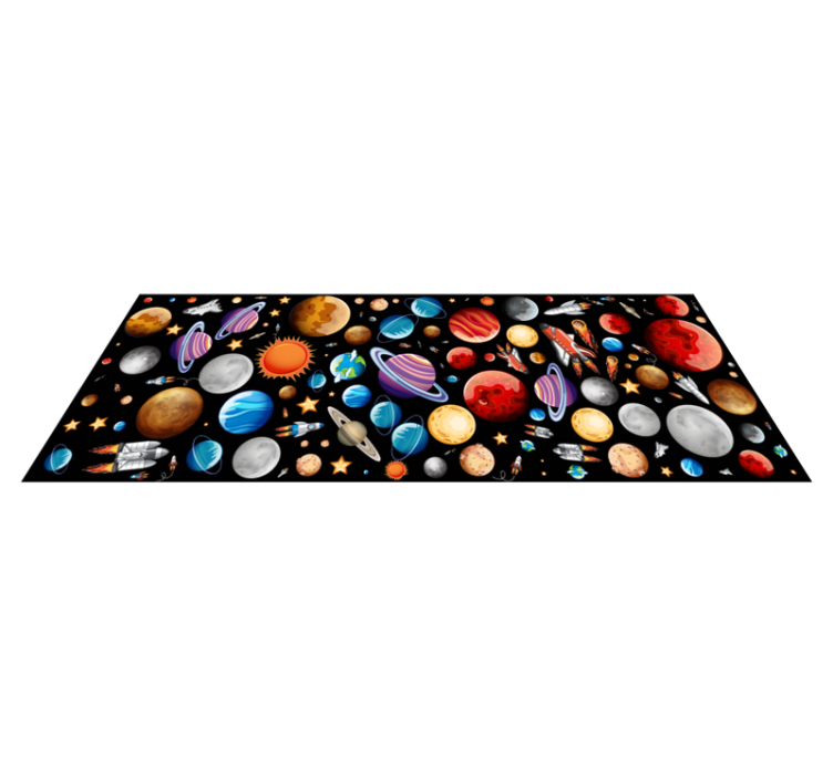 Space Exploration game vinyl rug - TenStickers