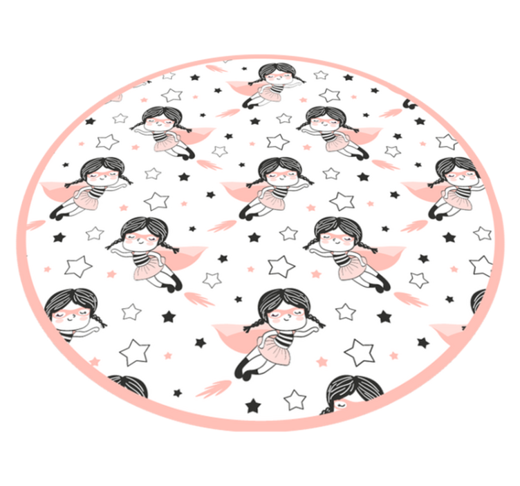 Ballerina Circular Playarea kids vinyl rug - TenStickers