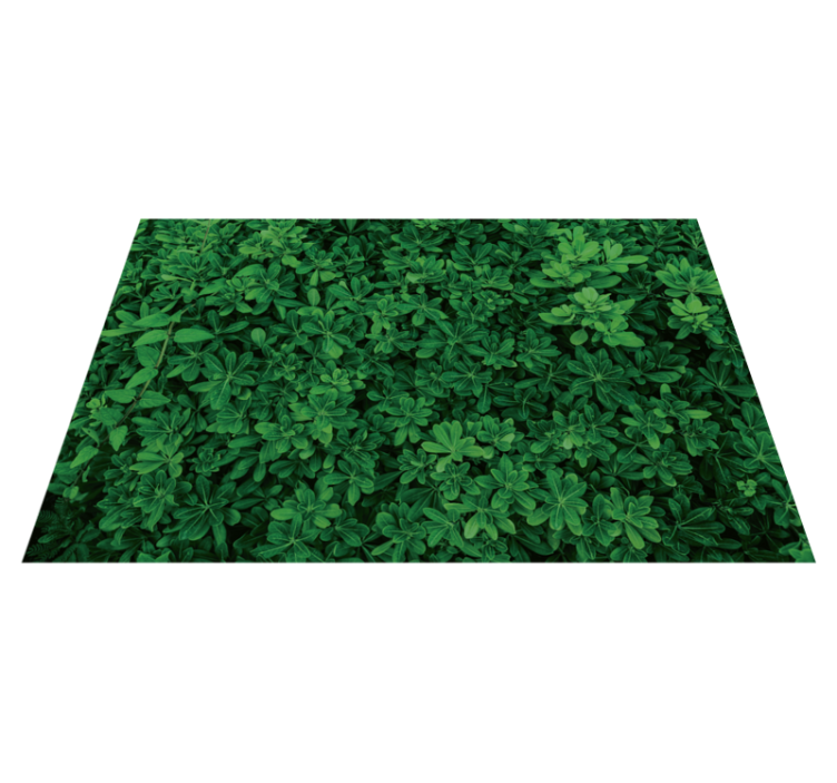 Botanical Clover Pattern floral vinyl rug - TenStickers