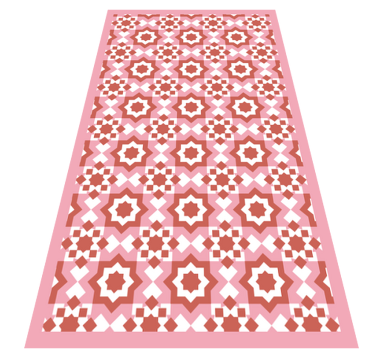 Kitchen red tiles vinyl rug - TenStickers