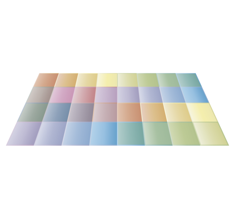 Colorful Pixelation kitchen vinyl rug - TenStickers