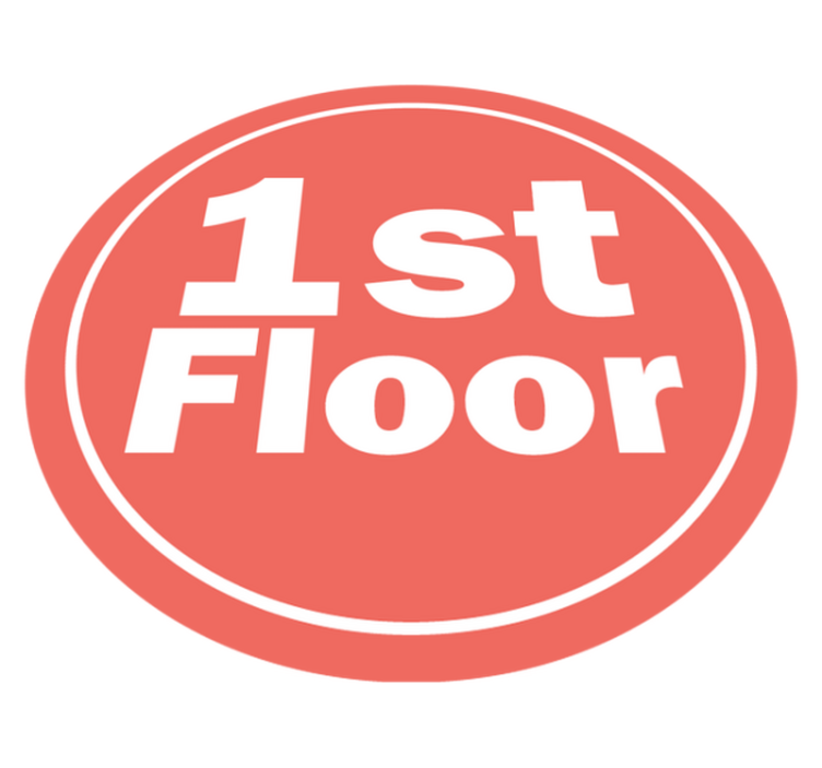 First Floor Sign custom rug - TenStickers