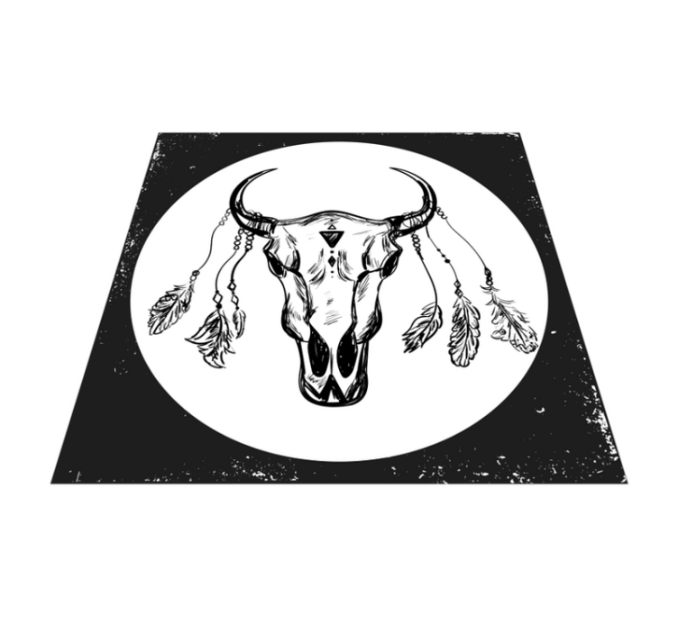 Bohemian Skull animal vinyl rug - TenStickers