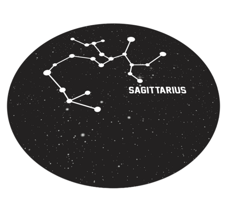 Sagittarius Constellation star vinyl rug - TenStickers