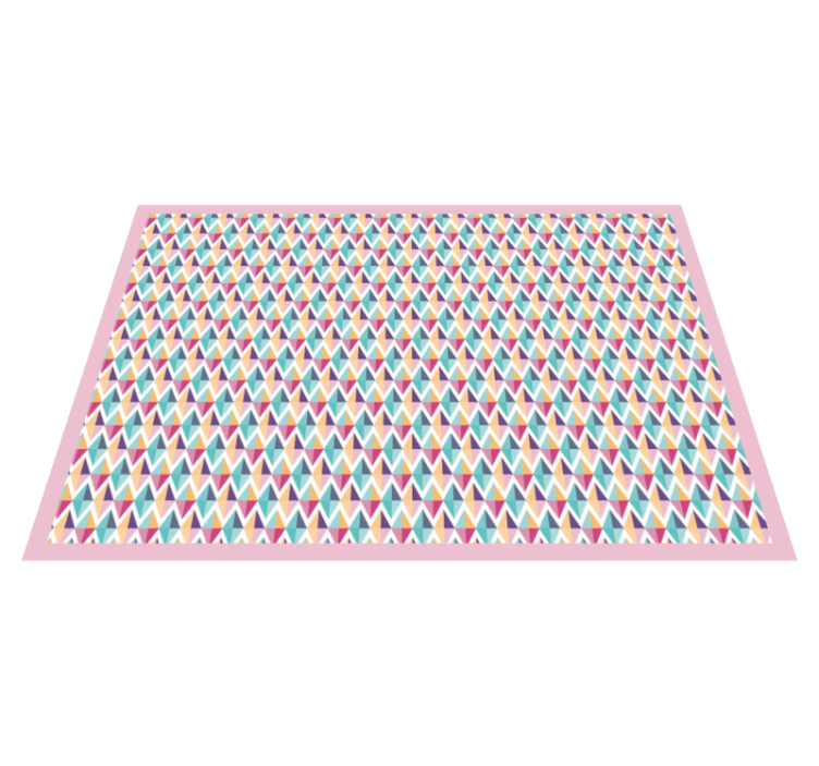 Geometric patterned runner bathroom vinyl rug - TenStickers