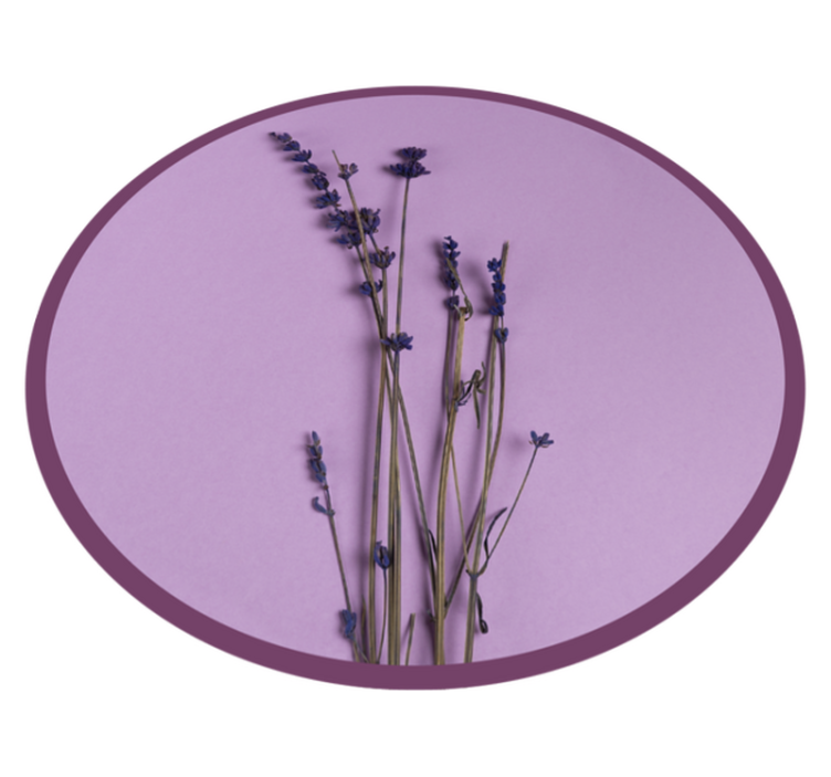 Lavender Silhouette floral vinyl rug - TenStickers