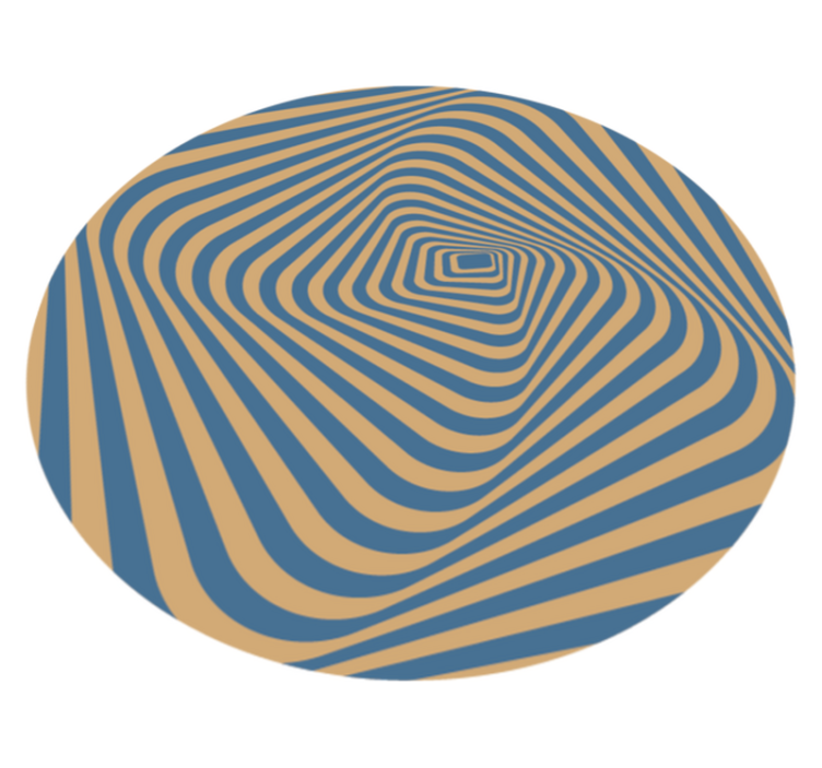 Concentric Stripes striped vinyl rug - TenStickers