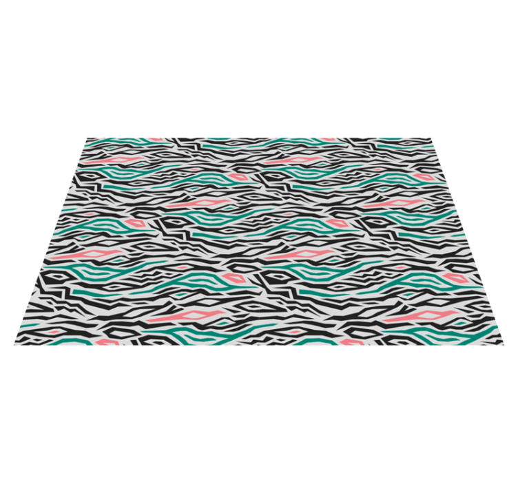 Abstract Zebra Lines striped vinyl rug - TenStickers