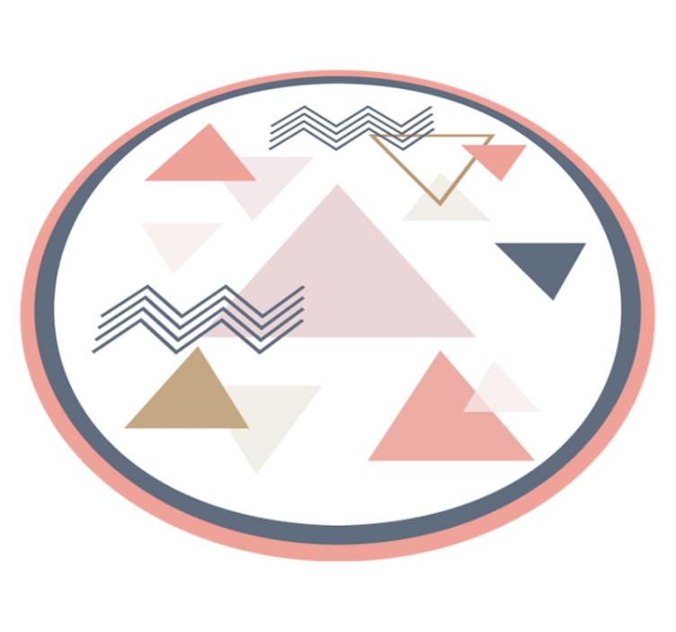 Geometric Abstract Orb geometric vinyl rug - TenStickers