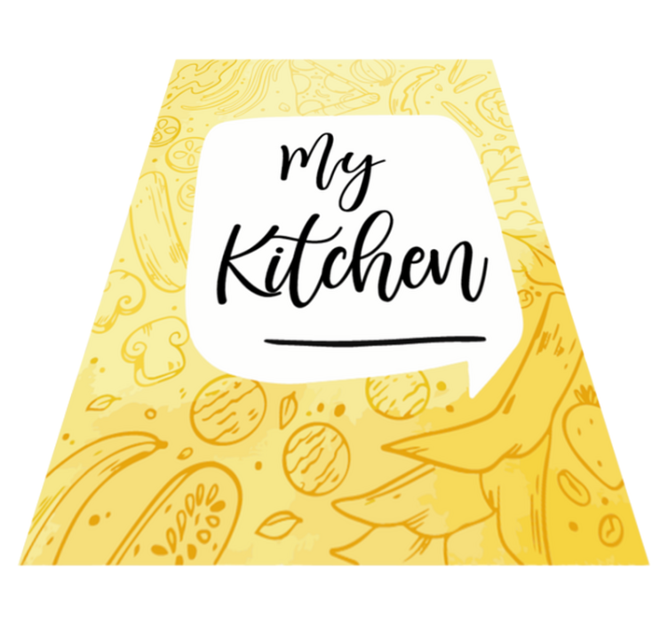 My Culinary Text kitchen vinyl rug - TenStickers