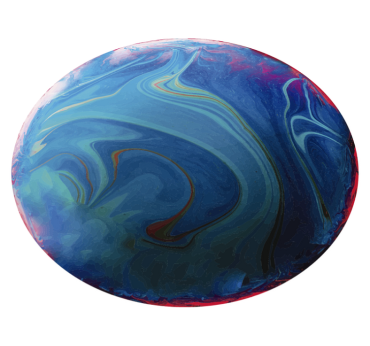 Swirling Marbled kids vinyl rug - TenStickers