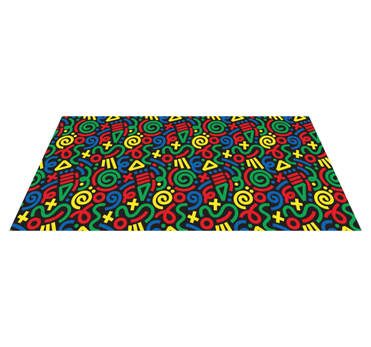 Vibrant Puzzle Pattern game vinyl rug - TenStickers