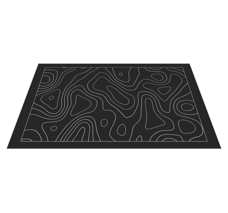 Abstract Contours geometric vinyl rug - TenStickers