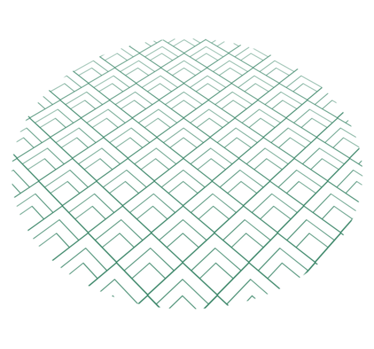 Geometric Lines Layer geometric vinyl rug - TenStickers