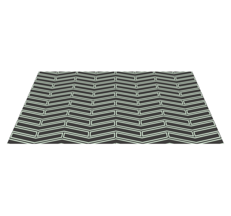 Chevron Lines geometric vinyl rug - TenStickers