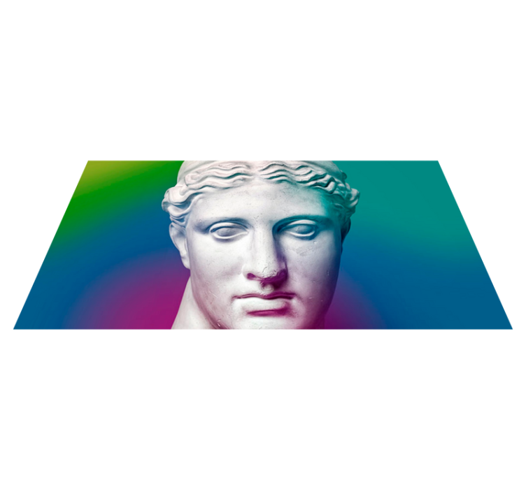 Sculptural Gradient minimal vinyl rug - TenStickers