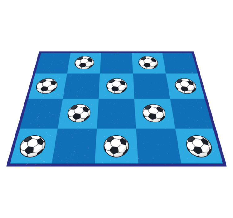 Soccer Patterned game vinyl rug - TenStickers