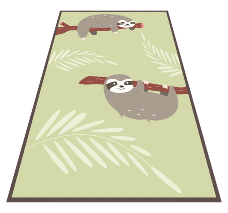 Sloth Baby Room Accessories nursery vinyl rug - TenStickers