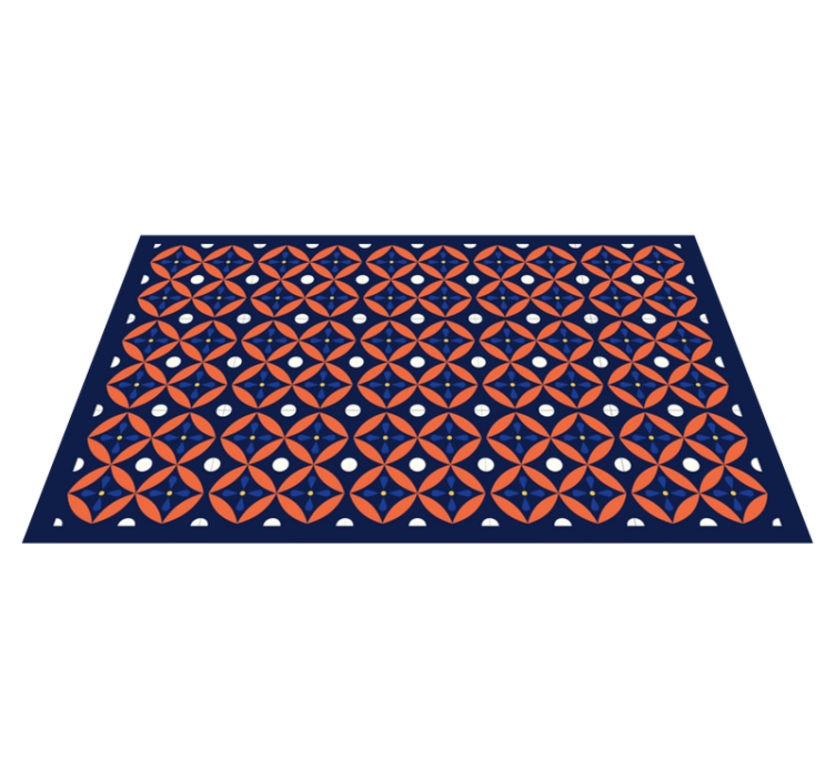 Geometric patterned display geometric vinyl rug - TenStickers