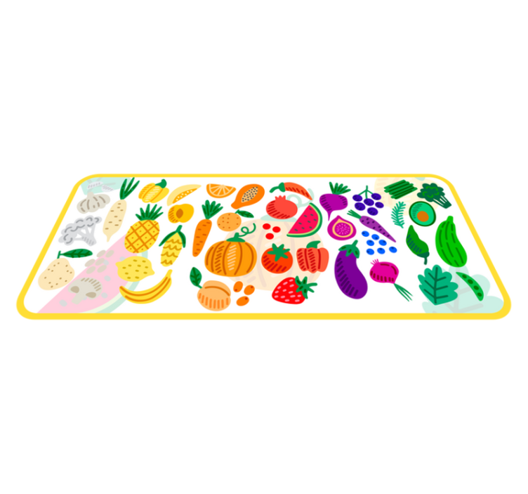 Colorful Fruit Pattern floral vinyl rug - TenStickers