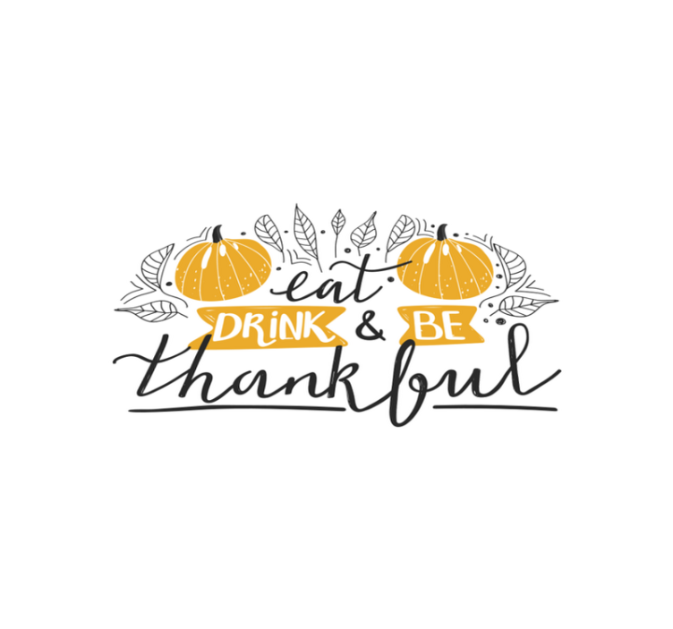 Eat Drink Thankful event vinyl rug - TenStickers