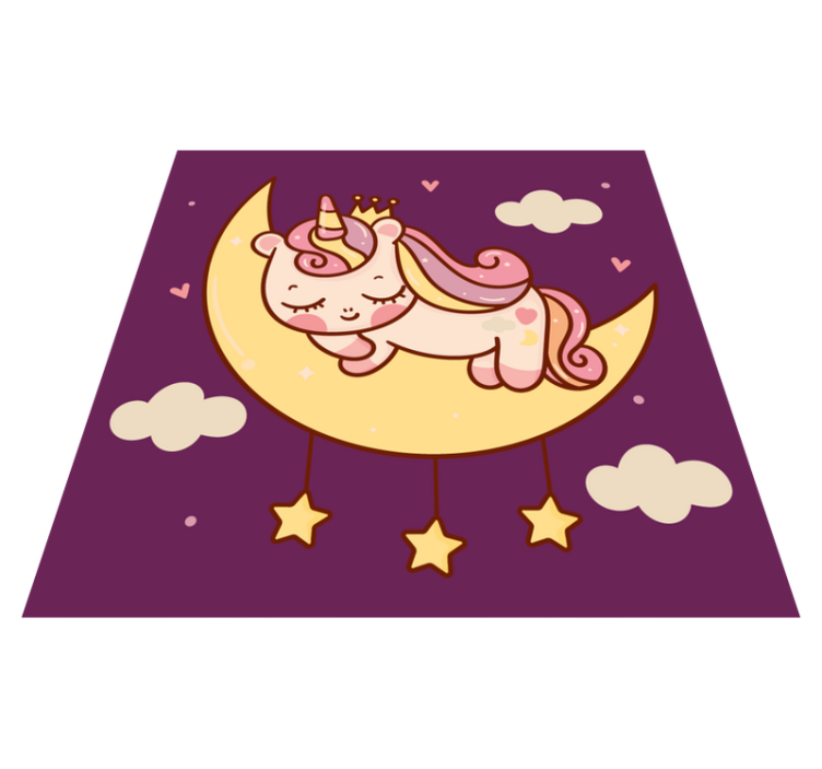 Sleeping Unicorn kids vinyl rug - TenStickers