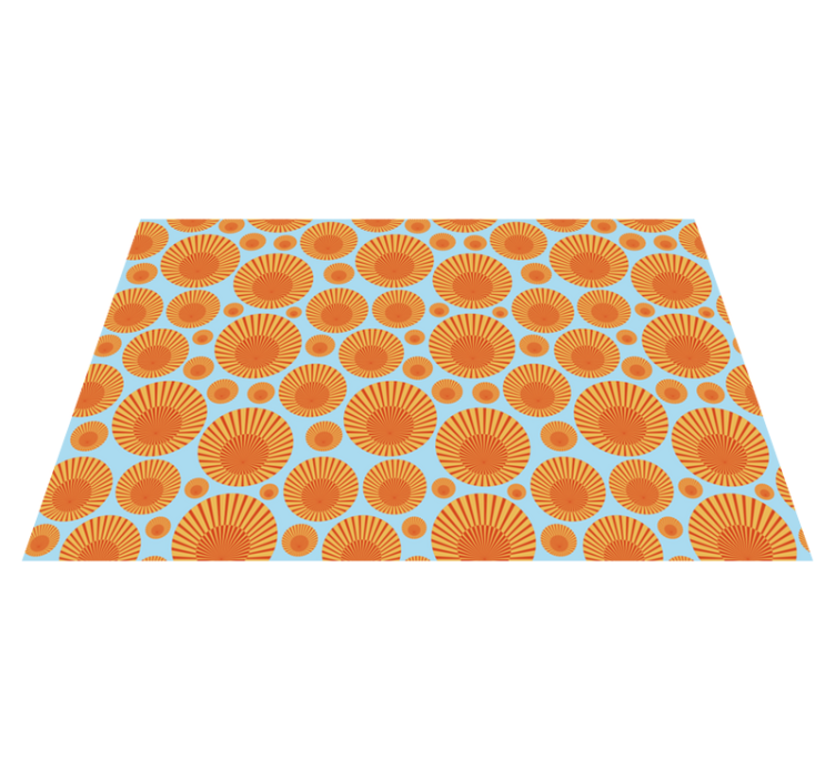 Geometric Solar Flare geometric vinyl rug - TenStickers
